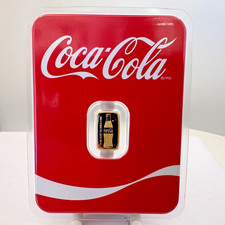 Coca‑Cola 1/2 Gram .9999 Gold Bar in Red Assay Card – Licensed And Collectible 6780.56 per troy oz