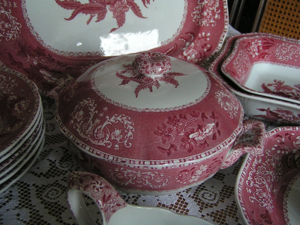 Speiseservice Spode England Pink Camilla 6 Personen Vintage - Bild 4 von 4