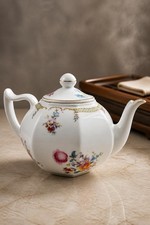 Antique ZS & Co Bavaria Floral Porcelain Teapot Germany