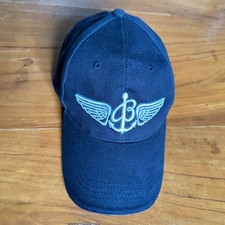 Casquette cap neuve réglable en coton bleu marine montre Breitling, 3 broderies