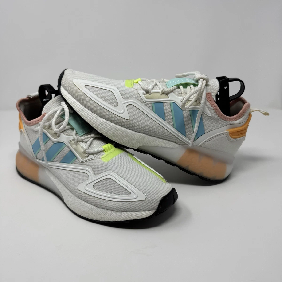 Las mejores ofertas en Adidas ZX 2K Boost White Pink Blue W | eBay