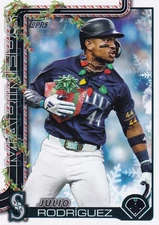 JULIO RODRIGUEZ TOPPS HOLIDAY CHRISTMAS GIFT VARIATION SP MARINERS #H186 2025