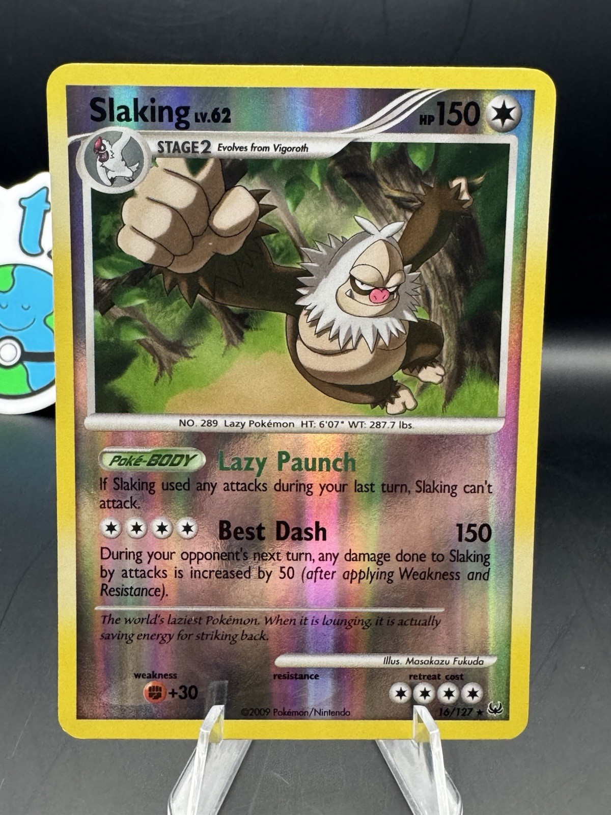 Slaking 16/127 Platinum Reverse Holo LP-/MP+ Mid Era Pokemon