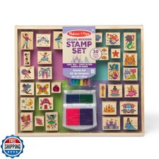 Melissa and Doug Deluxe Wooden Stamp and Coloring Set   Fairy Tal