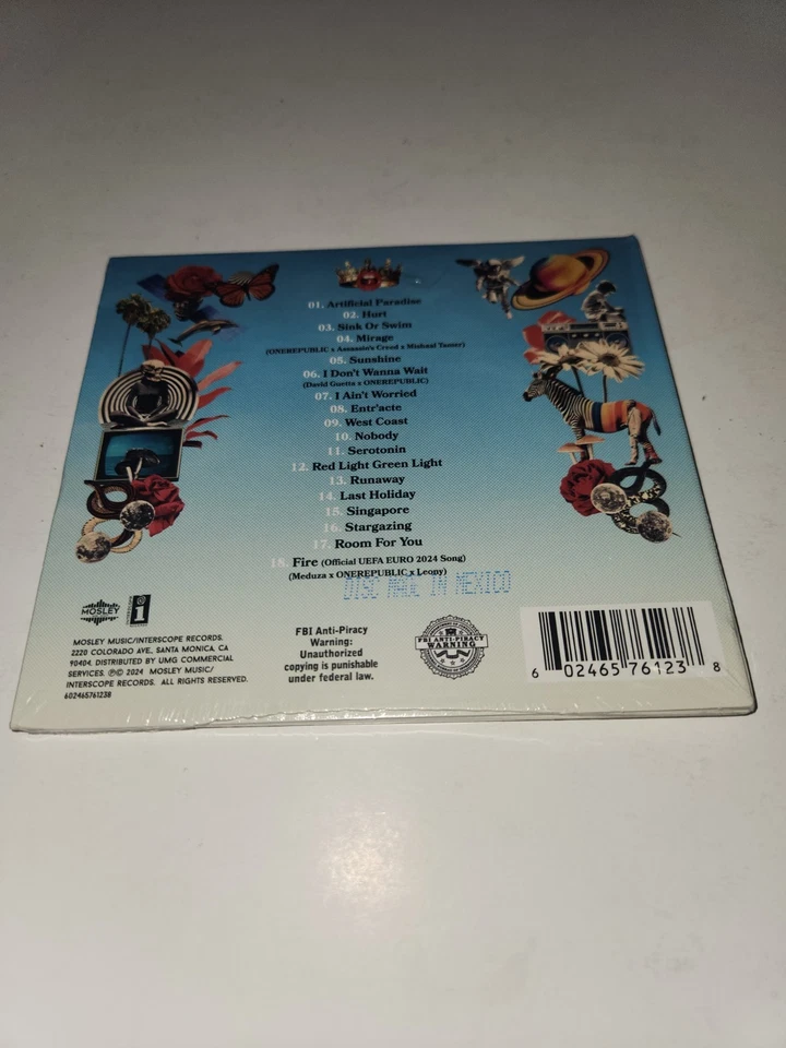 OneRepublic - Artificial Paradise (Exclusive, 3 Bonus Songs CD) - NEW SEALED !!! - Imagem 2 de 2