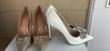 DREAM PAIRS Joywear Women's Pumps Gold Silver Rhinestone Buckle Pointed Toe
