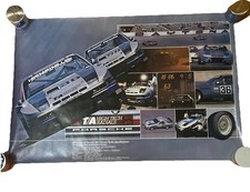 VINTAGE Porsche Racing Carrera Turbo Poster 80s Car Specs BF Goodrich, 36” x 24”
