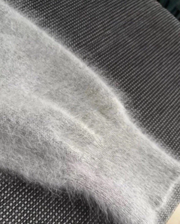 Neue Hellgrau Pullover angora 80% langhaarig, Damen/Herren tragen! - Bild 4 von 4