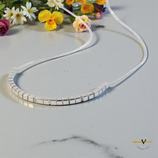 COLLANA DONNA RAGAZZA A CUBI ARGENTO 925 RODIATO RAGAZZA GIROCOLLO REGALO