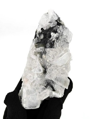 Natural Shiny Apophyllite Cluster on Chalcedony Minerals (Zeolite) #S327