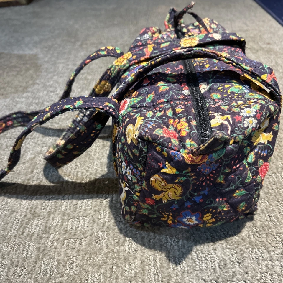 De Colección Vera Bradley Bolso de Mano Cartera Taberna en el Verde EE. UU. Conejitos Ardilla Ciervo Foto 2 de 4