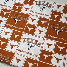 University of Texas Cotton Fabric Texas Longhorns 1 Yd 24 In