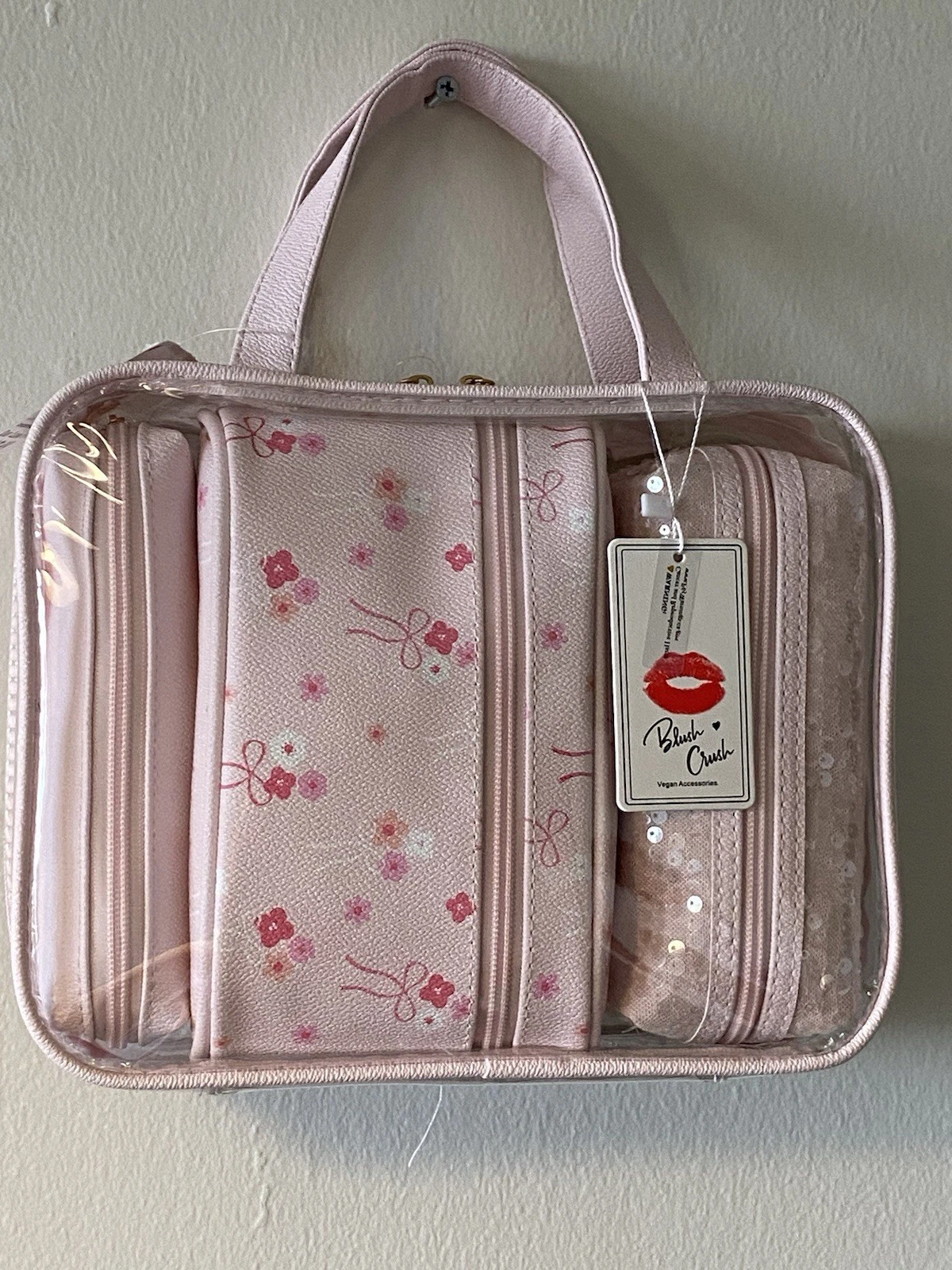 Blush Crush Paris Makeup Bag , Pink