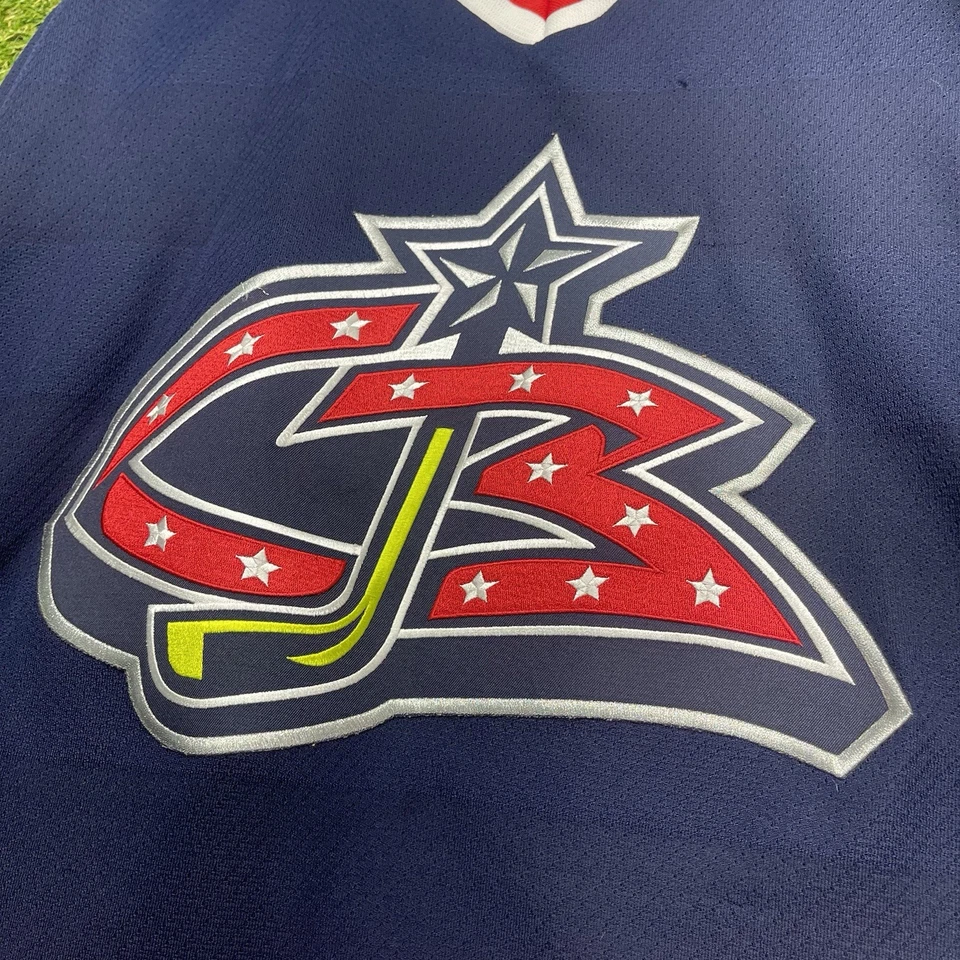 Vintage Columbus Blue Jackets Jersey Mens Large NHL Stinger KOHO Maska Air Knit - Image 3 of 4