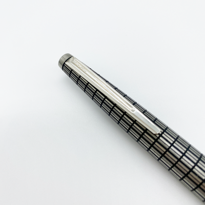 PILOT 万年筆 Elite 全格子 F字 H176 18K PILOT Elite Fountain Pen 18K F Nib Crosshatch Steel Vintage Japan