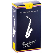 Vandoren Alto Saxophone Reeds Strength 1 Box of 10