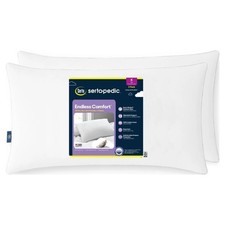 King 2 Pack Comfort Bed Pillow Endless Polyester Machine Wash Antimicrobial New