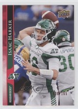 2021 Upper Deck CFL Red 36/165 Isaac Harker #151 ex5
