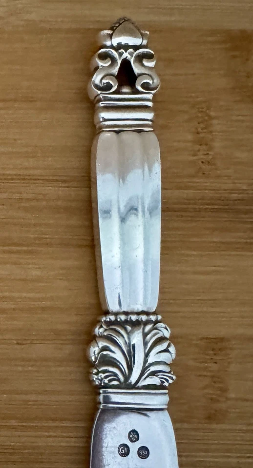 CUCHILLO ORIGINAL EARLY GEORG JENSEN ALL 830 PLATA ESTERLINA BELLOTA Foto 4 de 4