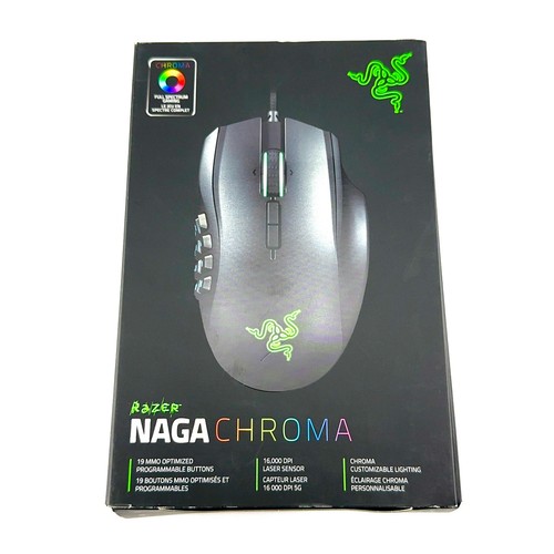 NEW Razer Naga Chroma Ergonomic RGB MMO Gaming Mouse - RZ01-01610100-R3U1 - 第 1/6 張圖片