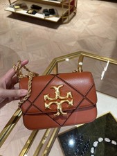 Image of Tory Burch Diamond Quilt Eleanor Small Convertible Shoulder Bag Roasted Habaner