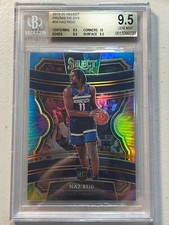 Naz Reid BGS 9.5 2019-20 Panini Select /25 Tie Dye Prizm Rookie RC #39 Concourse