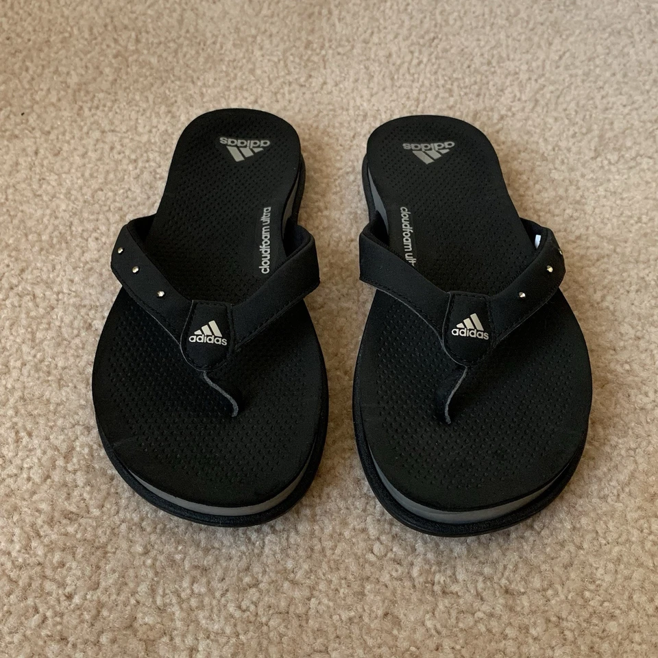 Chanclas Adidas Cloudfoam Ultra Princess Y para mujer talla 5 negras sandalias cómodas Foto 2 de 4