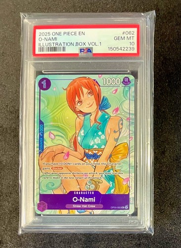 O-Nami One Piece Illustration Box Vol 1 Promo OP05-062 GEM MT PSA 10