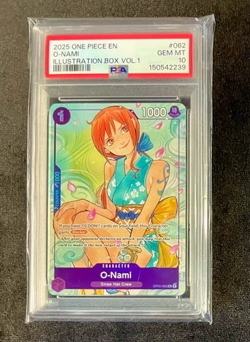 O-Nami One Piece Illustration Box Vol 1 Promo OP05-062 GEM MT PSA 10