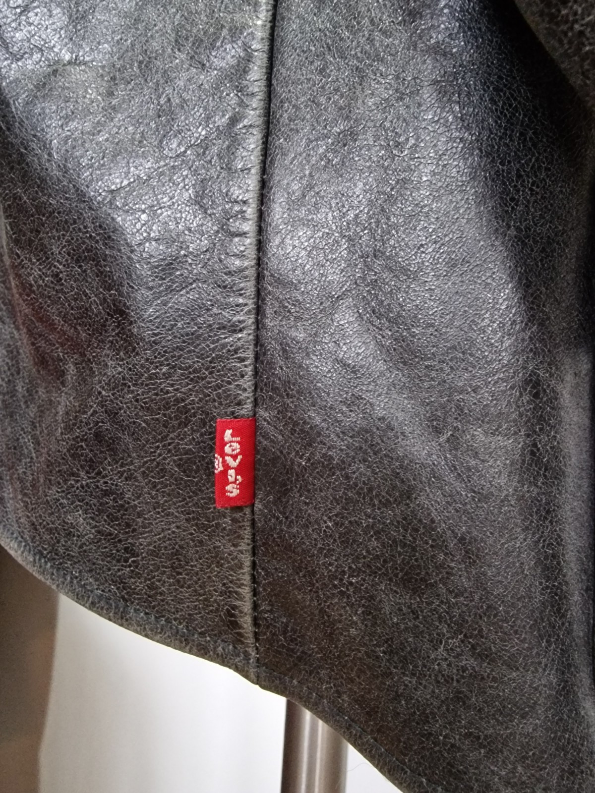 MENS  LEVI RARE SAMPLE LEATHER JACKET MEDIUM to LARGE image 5
