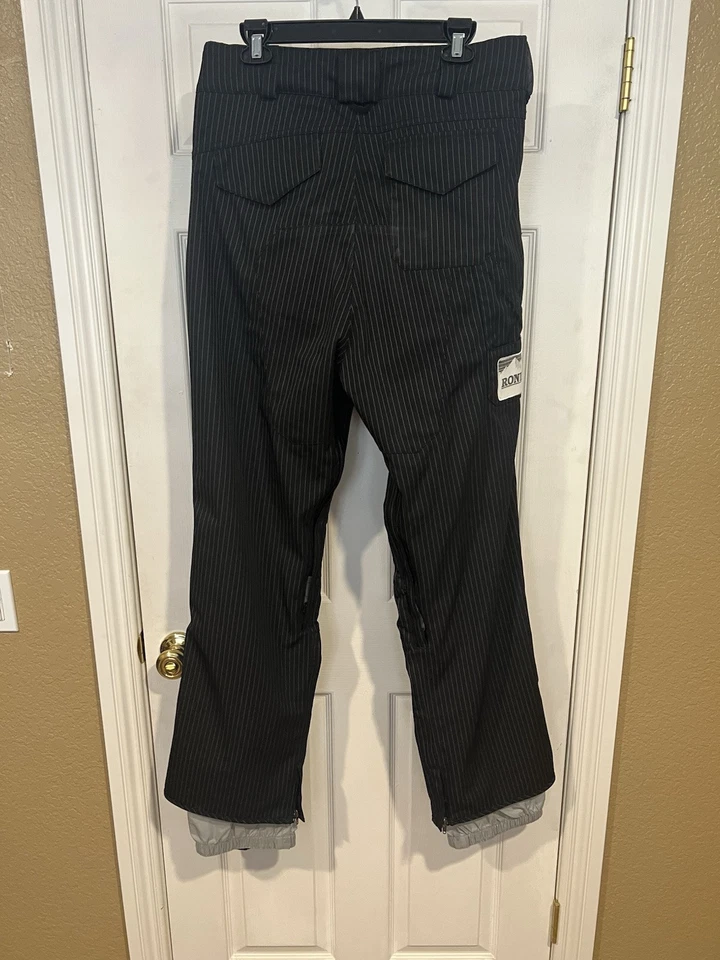 Pantalones de esquí Burton Ronin La Cosa Nostra negros a rayas para hombre medianos Foto 4 de 4