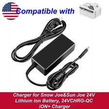 Charger for Snow Joe Sun Joe 24V Lithium Ion Battery, 24VCHRG-QC iON Charger