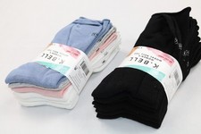 K Bell Women's Size 5.5-10 Modal Roll Top Crew Socks 6 Pairs