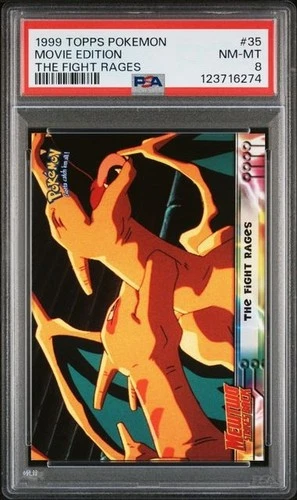PSA 8 The Fight Rages #35 CHARIZARD - Topps Mewtwo Strikes Back