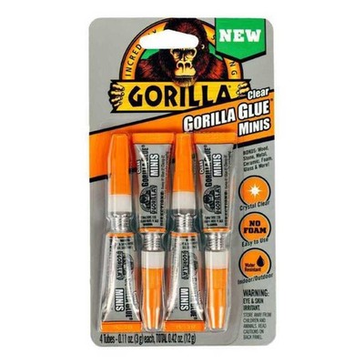 Gorilla Glue Minis Super Glue Crystal Clear 4 x 3g