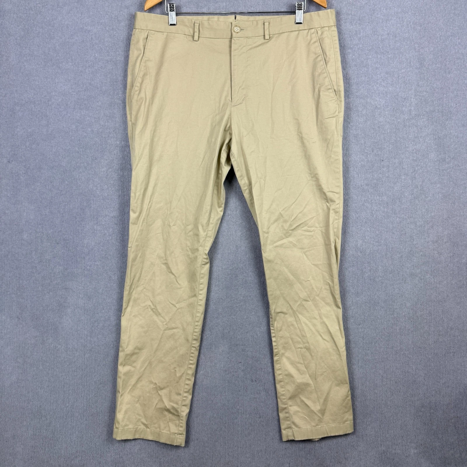 Country Road Pants Mens 38 Beige Regular Fit Our Travel Trouser Chino Stretch