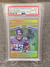 DALVIN COOK 2017 Donruss Optic Rookie Gridiron Kings Gold /10 PSA 10 GEM MINT