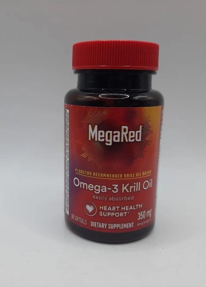 Schiff MegaRed Omega3 350 Mg. Krill Oil 60 Softgels 07/2024 eBay