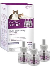 3Pack Comfort Zone Multi-Cat Calming Diffuser Refills for Soothing Reduce Stress