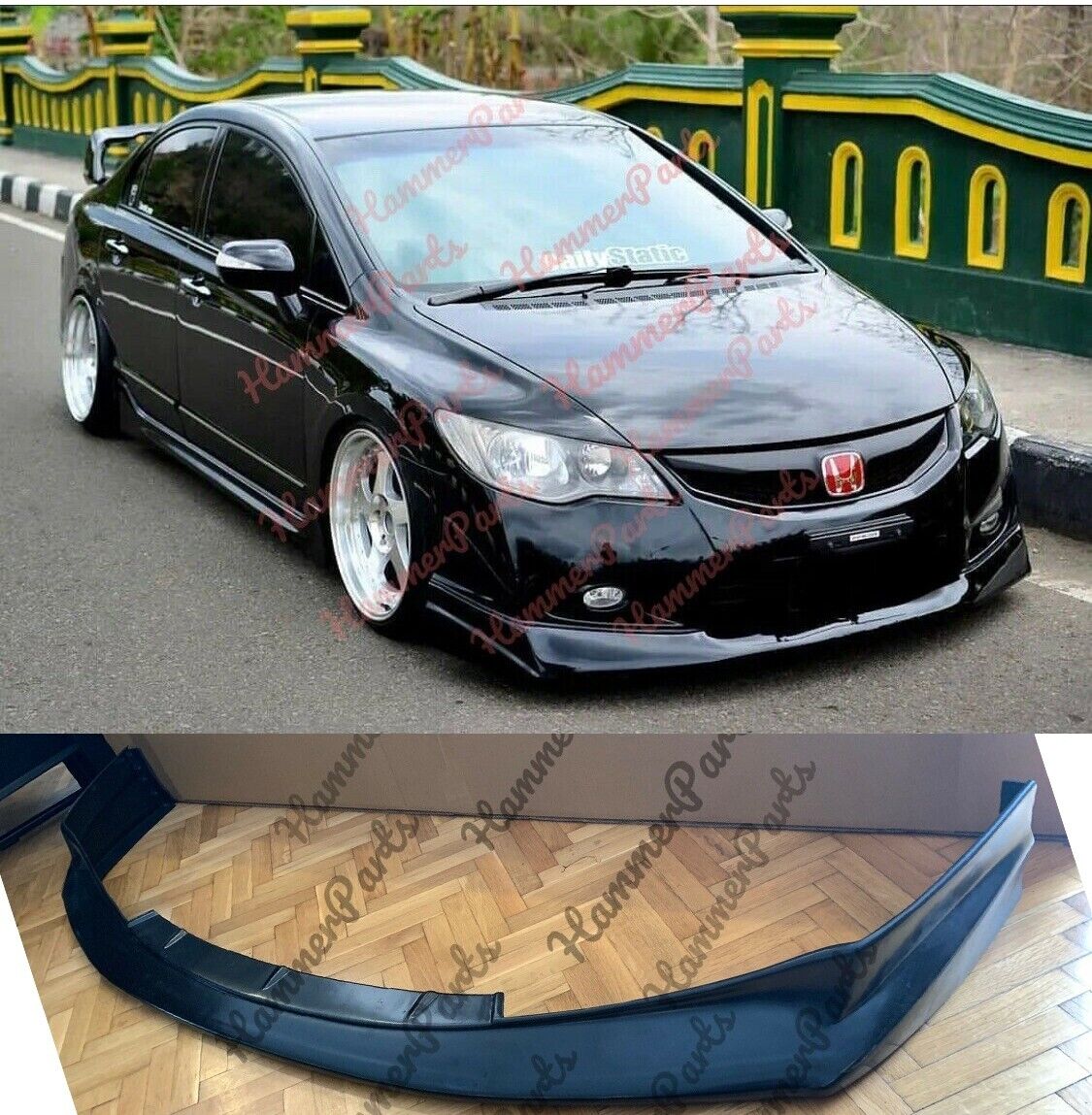 JDM HONDA Civic 8th Gen Fd Front Bumper Lip Type R PLASTIC JDM HONDA Civic 8th Gen Fd Front Bumper Lip Type R PLASTIC