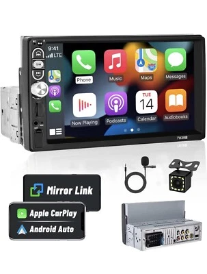 Autoradio 7 " Carplay tactile Android/Apple avec caméra recul + micro externe - Photo 1/4
