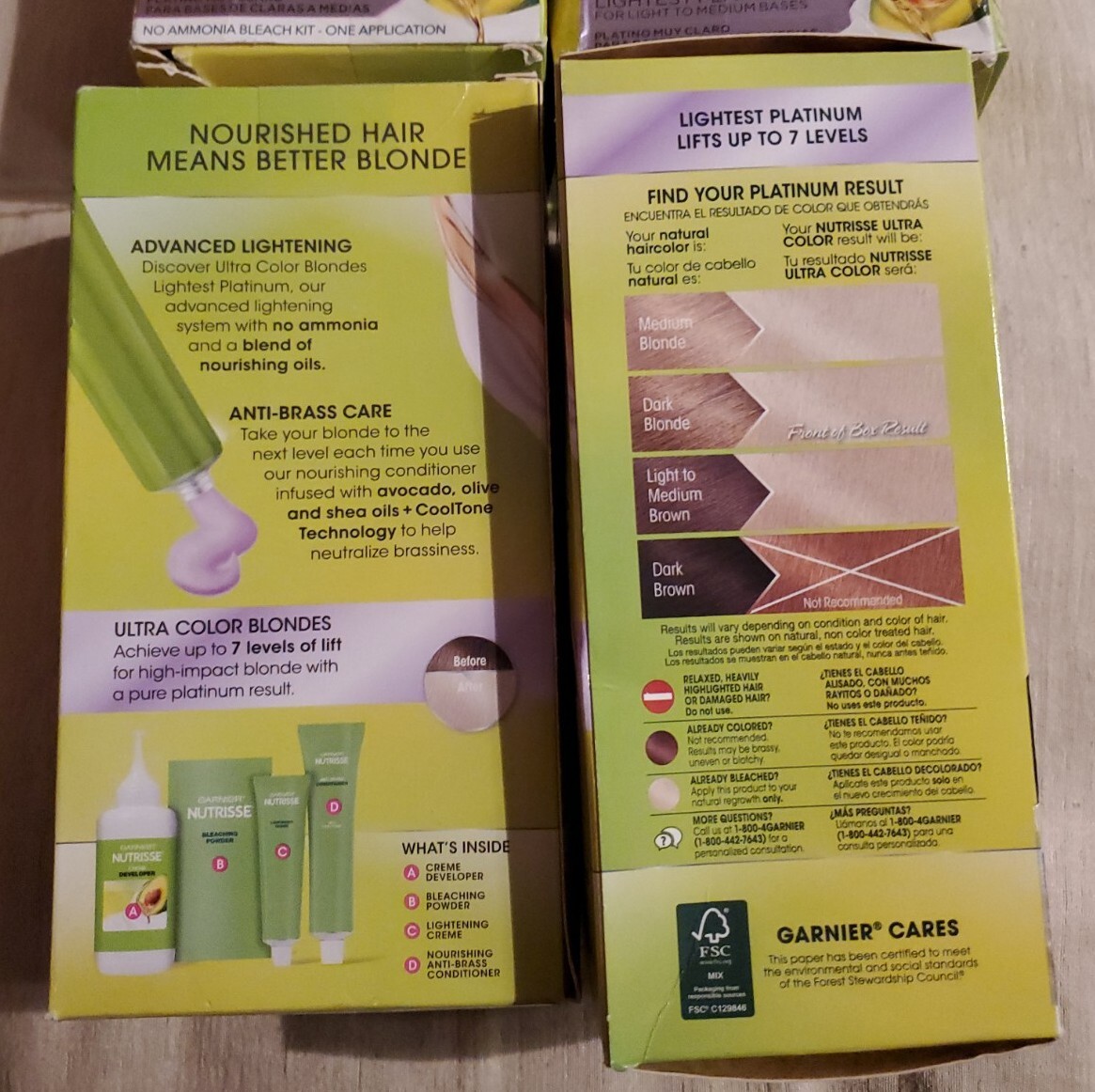 4 Garnier Nutrisse Ultra Color Advance Lightening Care - PL1 Coconut