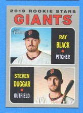 2019 Topps Heritage #267 Ray Black/Steven Duggar Giants Rookie Stars