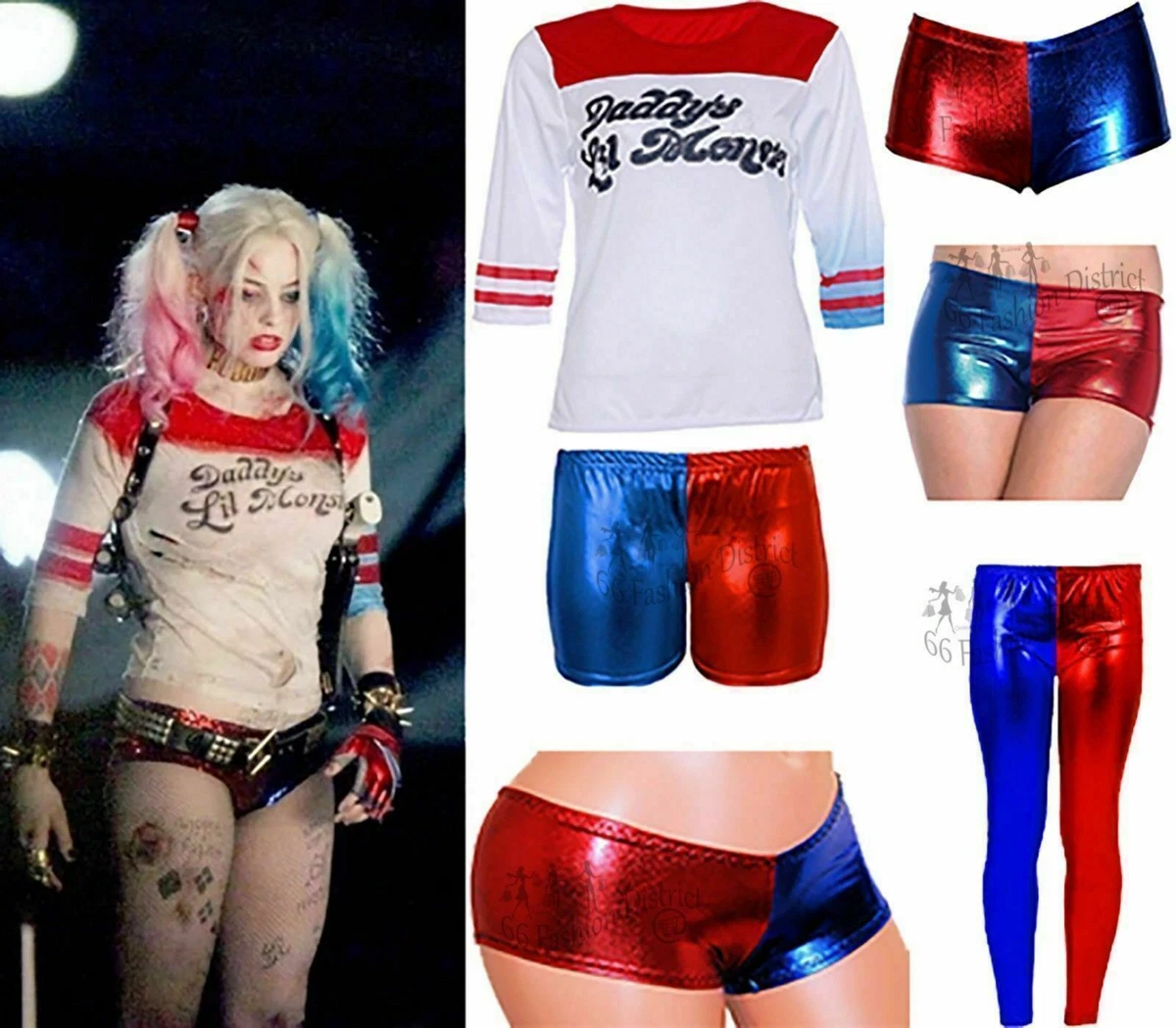 Harley quinn fancy dress plus sale size