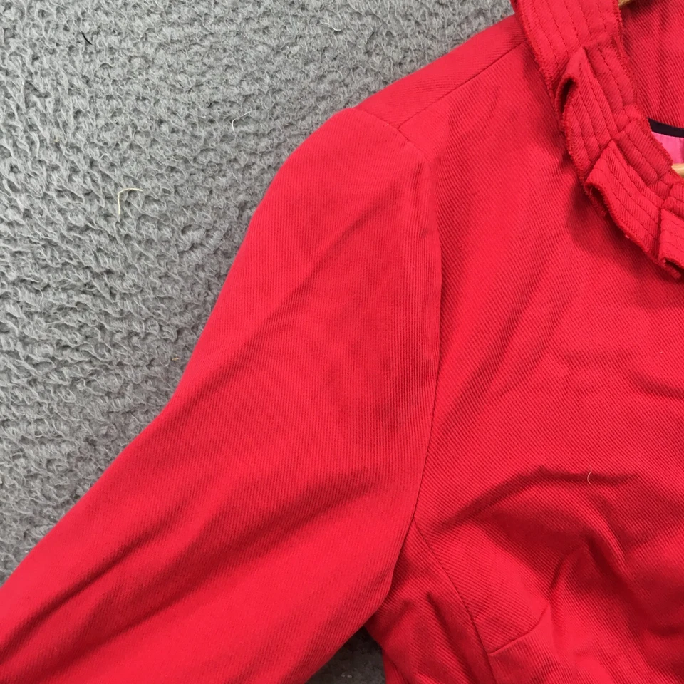 Chaqueta Blazer Boden Mujer 8 Manga Larga Cuello Redondo Rojo Algodón Botón Foto 4 de 4