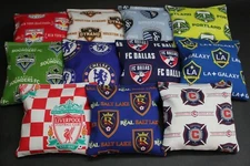 Set of 8 CORNHOLE BAGS PICK YOUR SOCCER TEAMS! Regulation Top Quality Handmade!