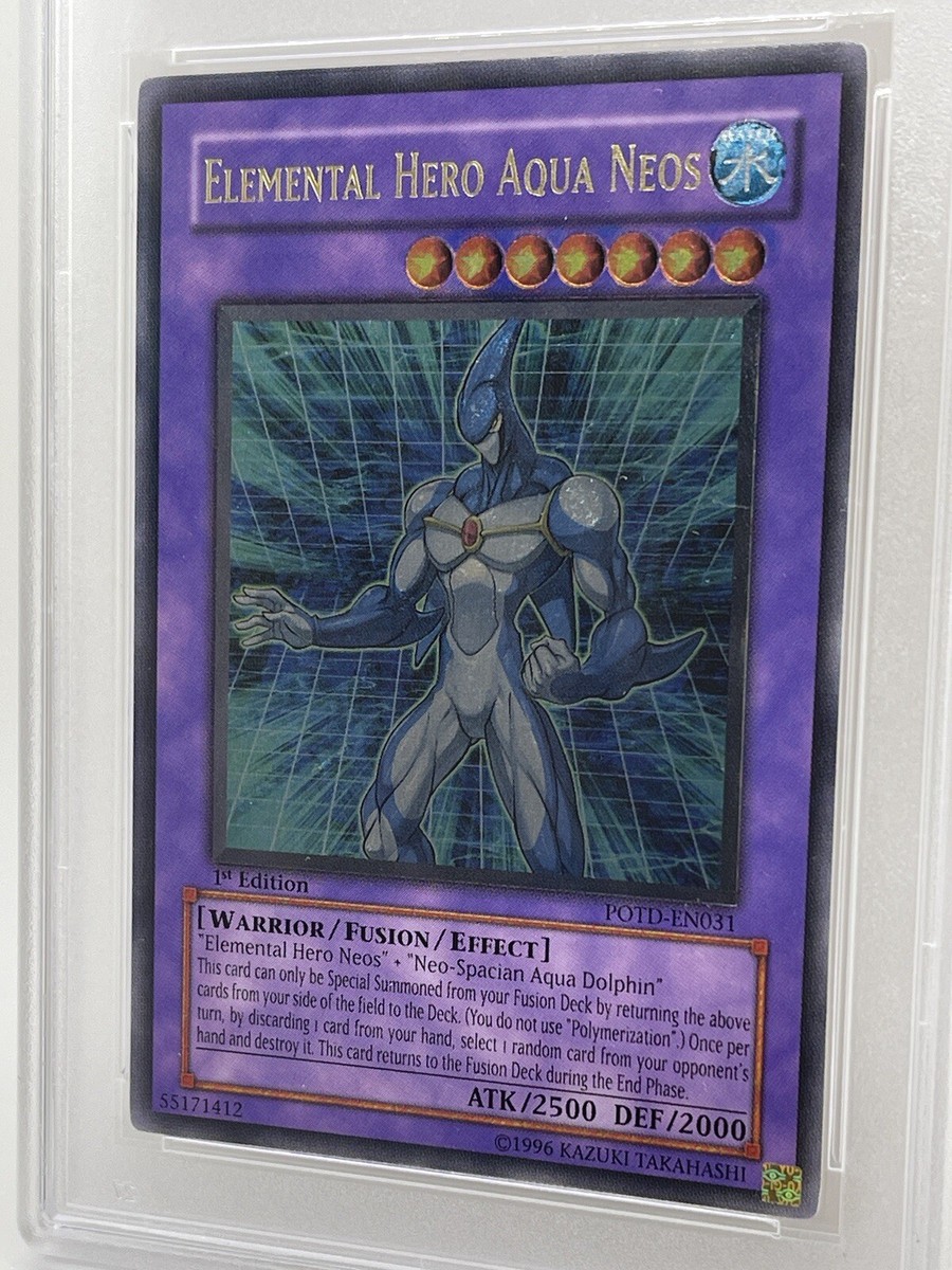 E-HERO アクア・ネオス レリーフ　psa9 Elemental Hero Aqua Neos PSA 9 Ultimate Rare 1st Ed Gold