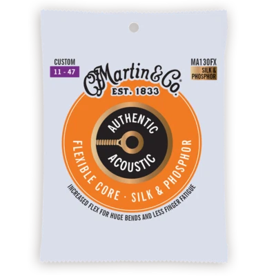 Martin MA130FX 11-47 Silk flexibler Kern Akustikgitarrensaiten 1-3 Packungen