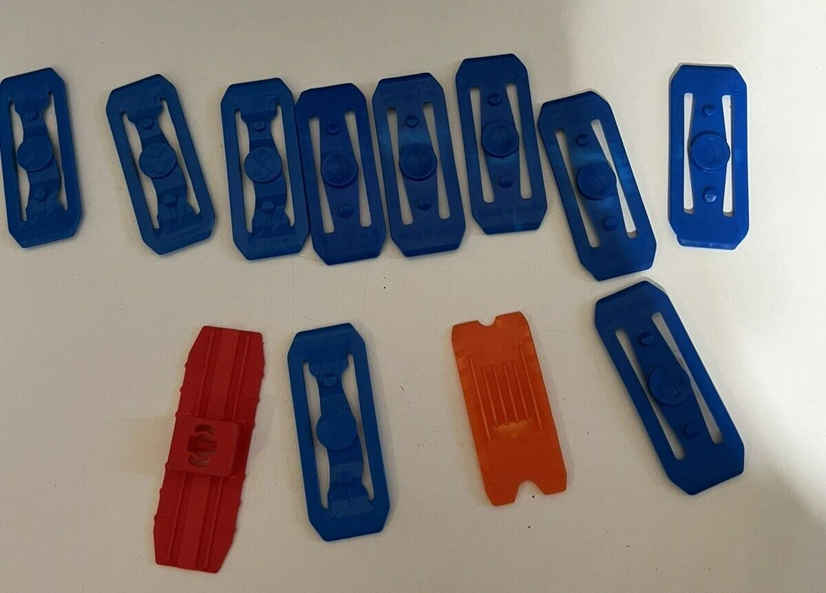 Hot Wheels Workshop Track Builder Blue Track Connectors Lot Of 12