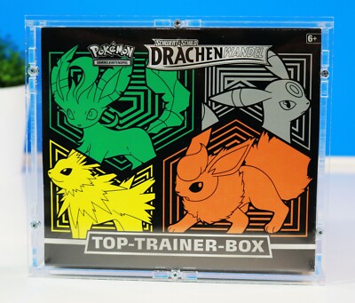 Pokemon Acryl Schutzbox für Top Trainer Box Drachenwandel / Evolving Skies NEU